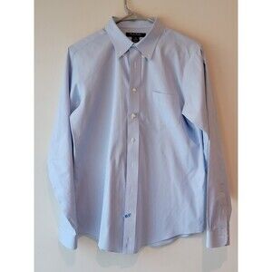 Brooks Brothers Blue Polka Dot Shirt Sz 20 Fleece 100% Cotton
